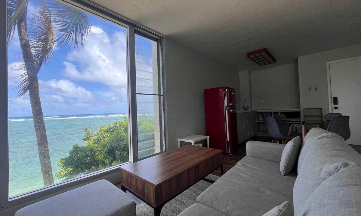 Punaluu Condo | AlohaCation - Oceanfront North Shore Oahu - Fast Wi-Fi for Remote Work