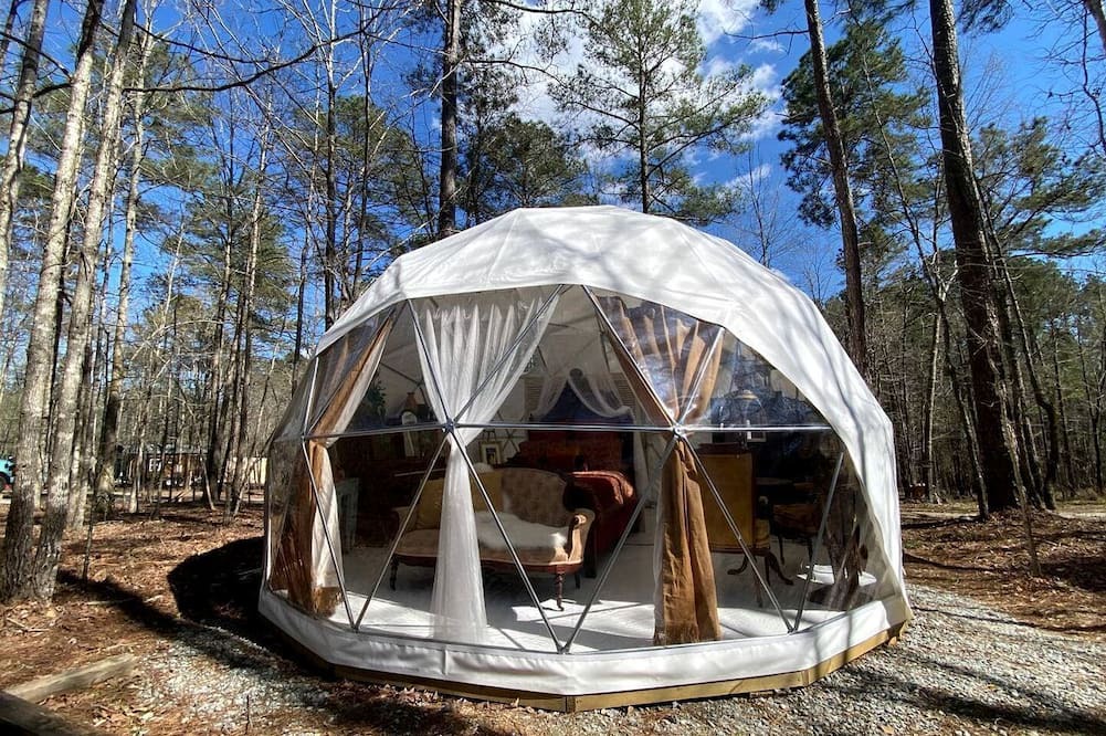 Lake Oconee Cabin | Artistic Dome Haven Nestled in the Woods near Lake Oconee, Georgia