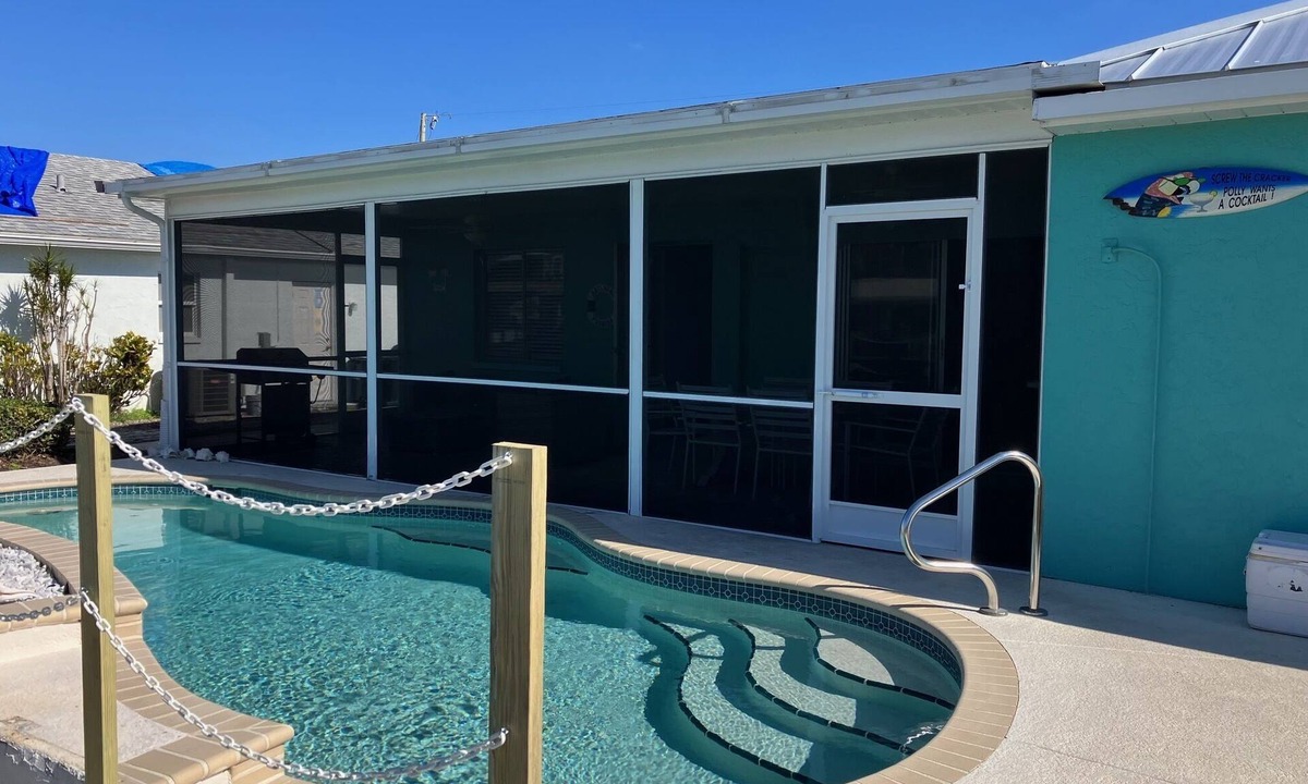 Matlacha House | Beautiful waterfront home, new refinished heated pool, boat dock bikes & kayaks!