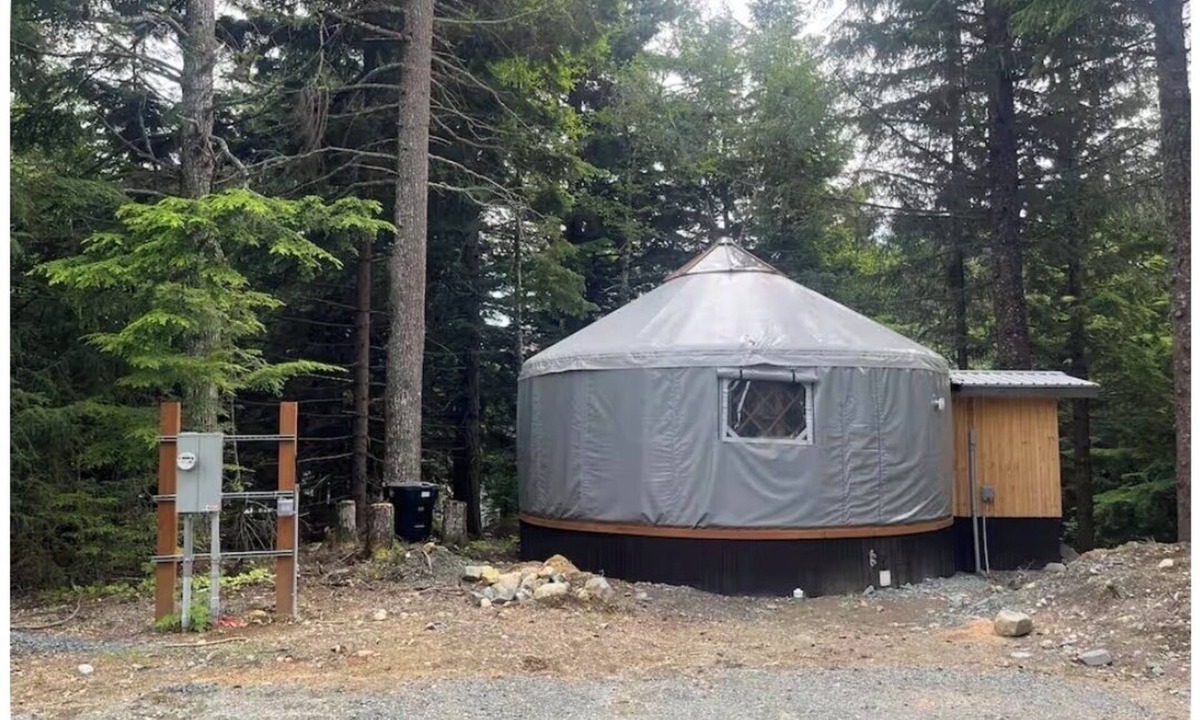 Haines Cabin | Cozy yurt in the forest-Pet-Friendly. Private In-Town Convenience