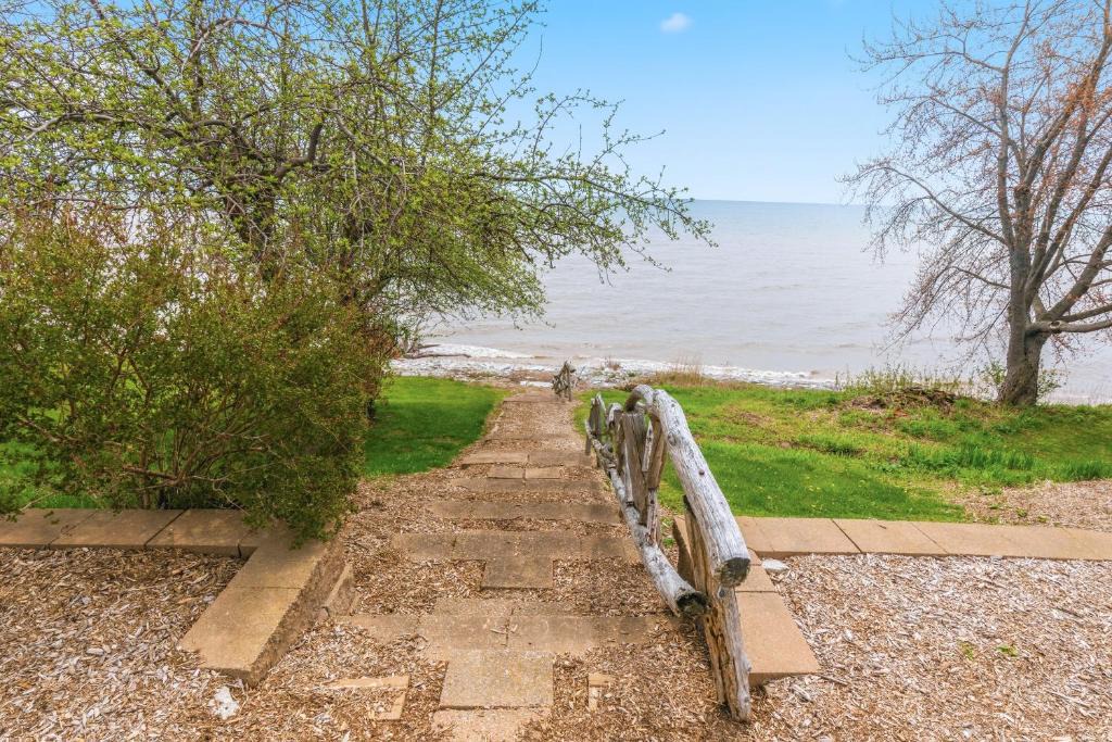Algoma House | Deck + Fire Pit: Waterfront Lake Michigan Escape