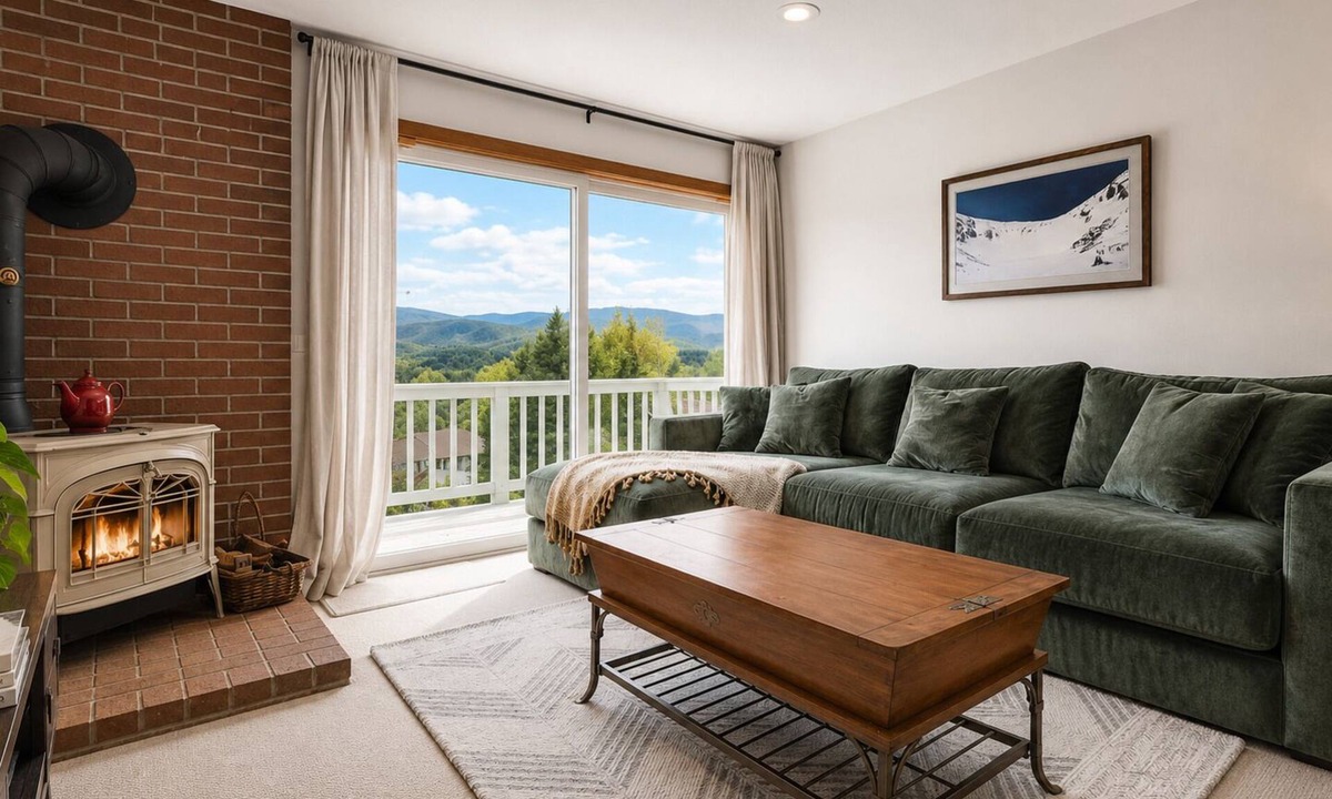 Intervale Condo | Fireside Eagle Ridge Retreat - Mountain Views & Pool - 5 Mi to Storyland