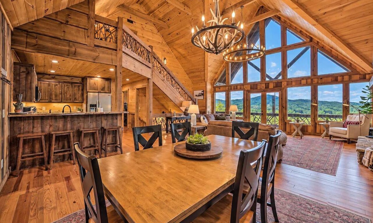 Ridges Over the Lake Cabin | Long-Range Views | Game Room | Fire Pit | Pets