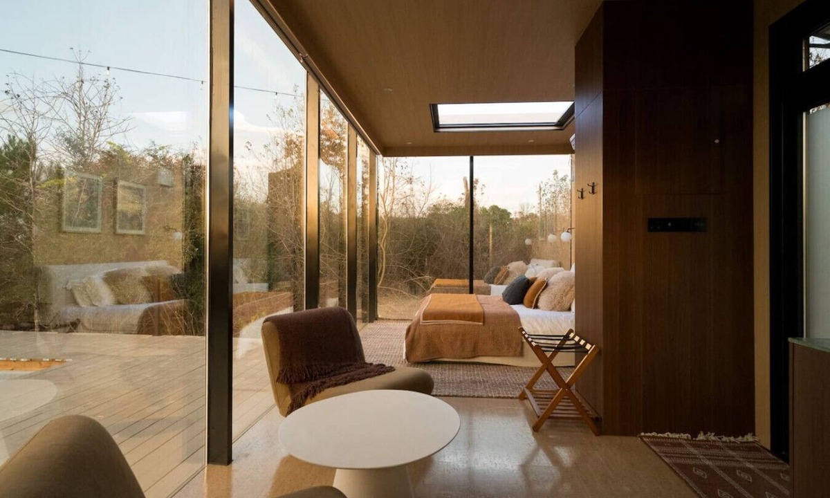 Oakhurst Cabin | Mist:Mirror cabin, VIEW, pool, grill, fire pit