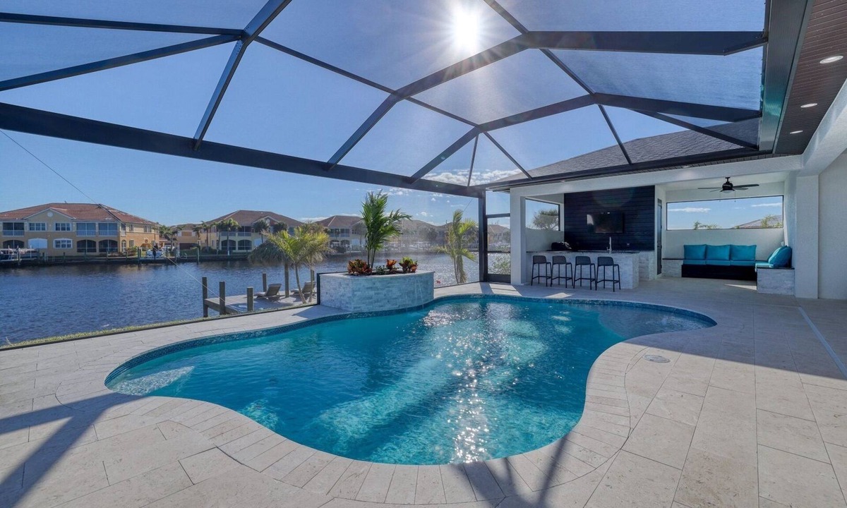 Burnt Store Villa | New listing - Amazing new 3beds/3baths Gulf access villa w. heated pool and outdoor kitchen!