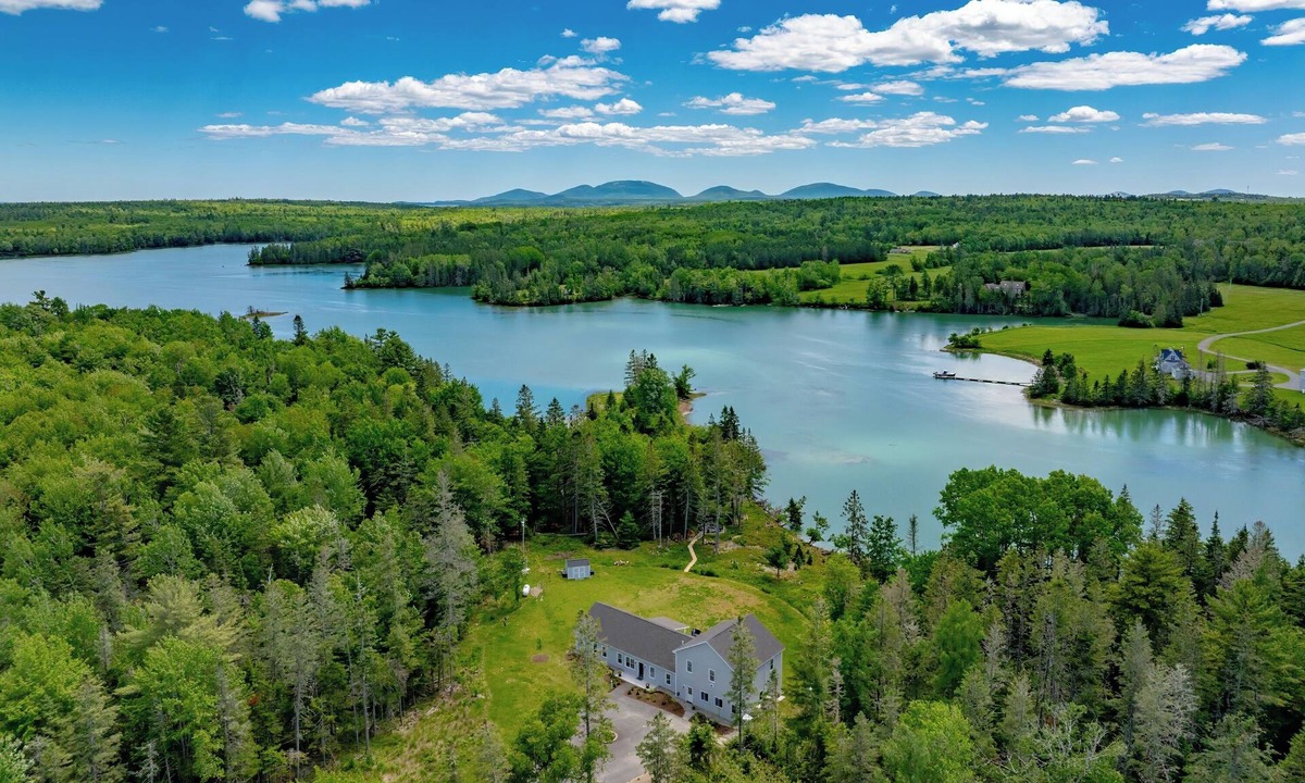 Lamoine House | Oceanfront, mobility-minded home: dock, kayaks, views, hot tub, fire pit + games
