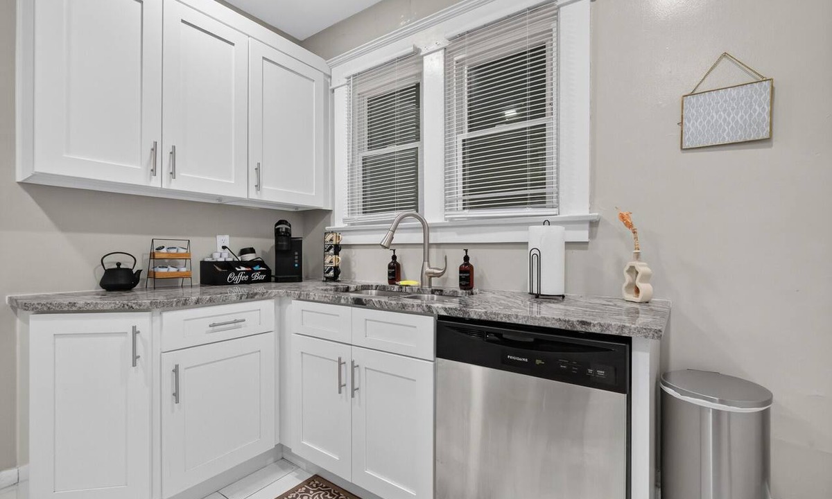 Franklin Park Condo | Parkfront Home, Private Yard With String Lights, Workspace & Coffee Station