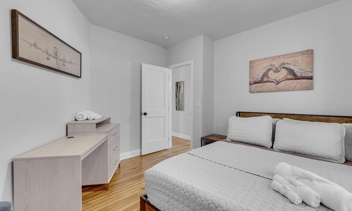 Benton Park Apartment | Relax on a private balcony with queen bed fast WiFi and full kitchen