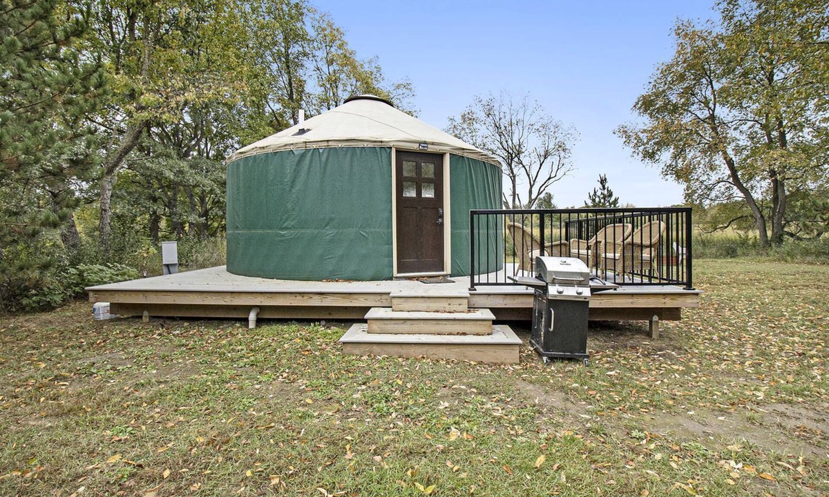 Sears Cabin | Secluded Off-Grid Yurt with Forest Views Near Trails in Sears, Michigan