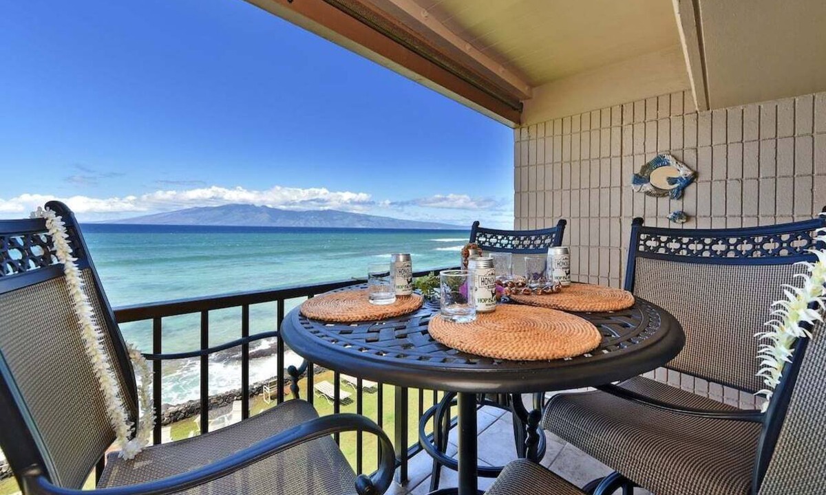 Honokowai Condo | SUMMER SALE! Oceanfront Condo w AC, Ocean Views & Heated Pool - Kaleialoha 309