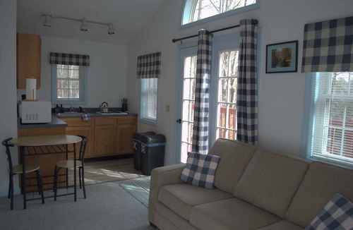 Norway Cabin | 1 bedroom cottage with queen bed and 2 person whirlpool tub.