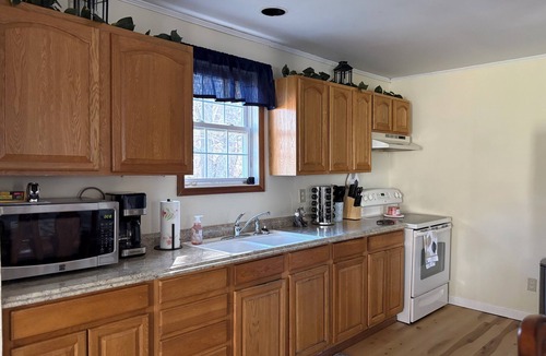 West Enfield House | 4BR, Direct Trail Access, River, Game Room & Fenced Yard, near Katahdin+Acadia