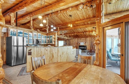 Harding-Birch Lakes Cabin | 6810 Orchid Dr, Salcha, AK - Log Cabin with Mountain Views, Sauna Included