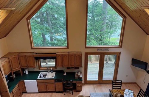 Dedham Ski Chalet | Beautiful beachfront chalet with southern exposure on Green Lake,Dedham, Maine.
