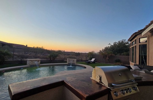 Las Sendas House | Beautiful spanish home on a golf course. Time to relax in our salt water pool.