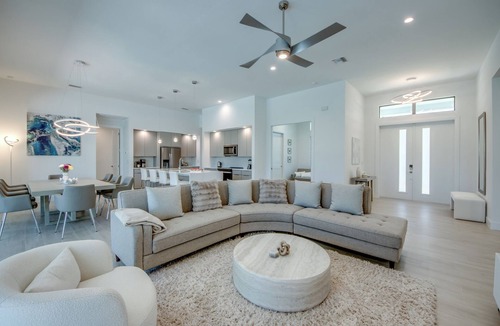 Fort Myers Villa | Brand-new villa for families heated saltwater pool+spa on the canal facing south