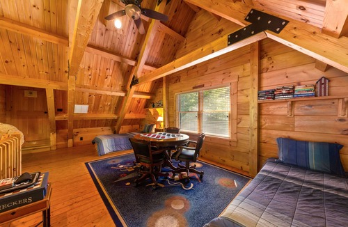 Lake Lure Cabin | Breath Taking Log Mountain Lodge inside Rumbling Bald Resort