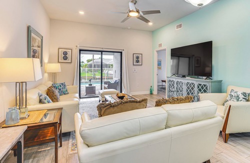 Pelican Apartment | Canal-front Gem w/Heated Pool in Cape Coral