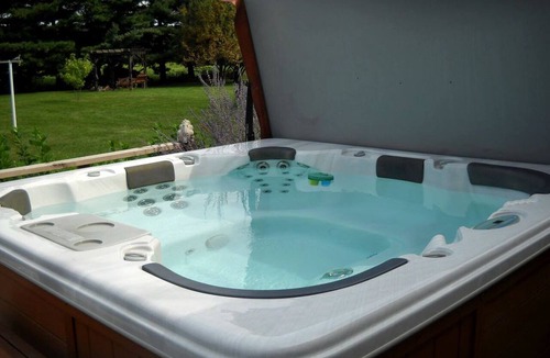 Bellevue Cabin | Charming Cabin Rental with a Hot Tub near Cedar Point and Lake Erie in Ohio