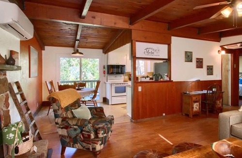 Oakhurst Cabin | Cottage near Yosemite & Bass Lake, Orange Door