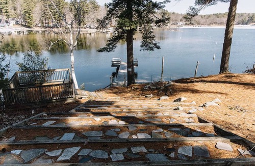 Standish Condo | Cozy Lakeside Studio w/Private Swimming Area