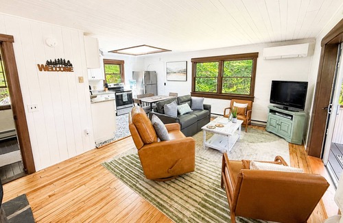 Lucerne-in-Maine Cabin | Cozy Log Cabin by Phillips Lake, Pet Friendly, Near Acadia & Bangor