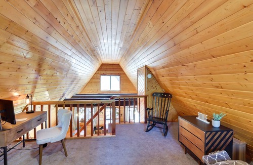 Overgaard Cabin | Decks + Fire Pit: Rustic-Modern Overgaard Cabin!
