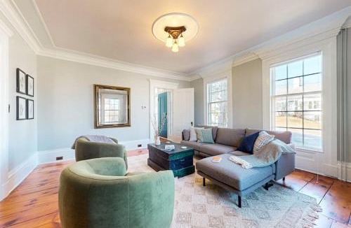 Belfast House | Elegant Victorian Gothic Revival home with wet bar, sunroom, & washer/dryer