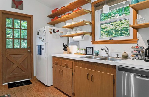 Brevard Cabin | EPIC Blue Ridge SUNSET VIEW, 12 acres, light/bright 10 min to dtn! Dogs welcome!
