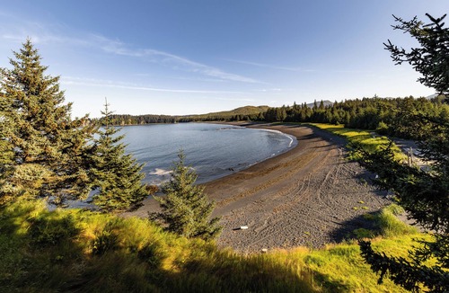 Chiniak Cottage | Forest View Cottage- Ocean Views from Private Balcony at Friends by the Ocean