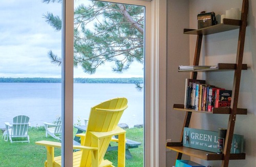 Dedham House | Lakefront home, water-view porch