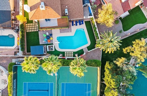 Dobson Ranch House | Lakefront Oasis | Pool Spa Game Rm Pckleball