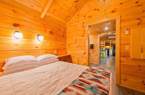 Bryan Cabin | Look No Further! Full Kitchen, Outdoor Swimming Pool, Pets are Allowed Here