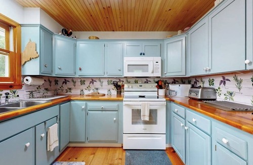 Warren House | Loon's Cry on South Pond- Sunny, lakefront home with private dock, great deck & firepit