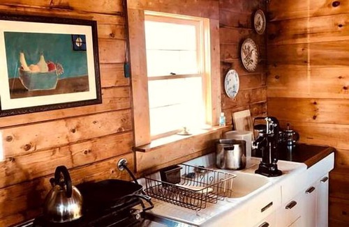 Monmouth House | Naughty Dog Private Island Log Cabin in Monmouth, ME