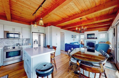 Biddeford House | Oceanfront home with stunning views of the cove & sunset, steps to the beach