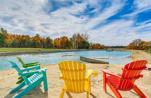 Martel House | Outdoor Oasis w/Fire Pit & Dock: Galion Log Cabin