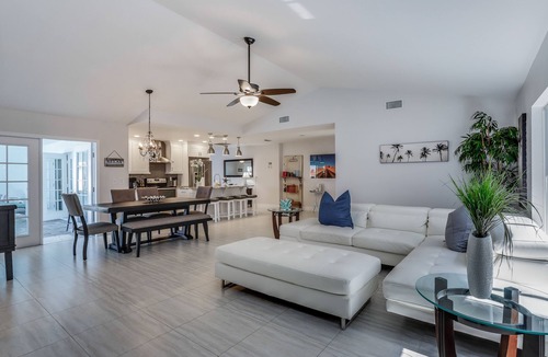 Eight Lakes House | Remodeled waterfront home with pool, lanai, private dock, & WiFi - snowbirds OK