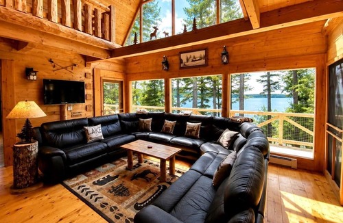 Beaver Cove Cabin | Rustic Luxury Retreat with Panoramic Lake & Mountain Views in Beaver Cove, Maine