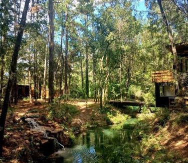 Plantersville House | Secluded Container with BBQ for a Waterfront Retreat, Perfect for Fishing and Roasting S'Mores in Grimes County, Texas