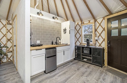Sears Cabin | Secluded Glamping Yurt with Scenic Wilderness Views near Sears, Michigan