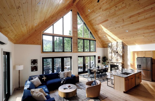 Sunday River Area House | Sleeps 16 Maine Mountain Retreat - Hot Tub, Game Room, Trails