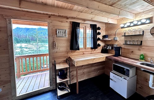 Denali House | Solar Powered Lakefront Twin Tiny Houses in Cantwell Alaska, Perfect for a Group Getaway to Denali National Park