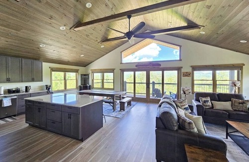 Sunday River Area House | Spacious mountain retreat with fire pit, hot tub, sauna, and foosball