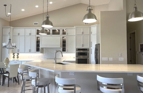 Pelican House | Starlight 1036 Luxury 3BR Waterfront Gourmet Kitchen Heated Pool & Spa w/Tiki Hut On Large Dock