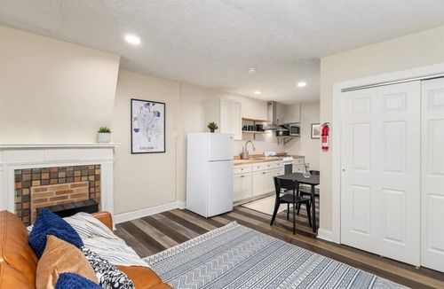Merion Village Apartment | Stylish Studio Near German Village, Sleeps 4 , Café + Cowork
