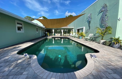 Seminole Apartment | The Blue Room with Saltwater Pool Adult Only No Pets