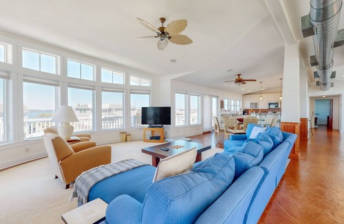 Fenwick Island House | Town of Fenwick Island bay front house w/deck, patio, bay views, grill