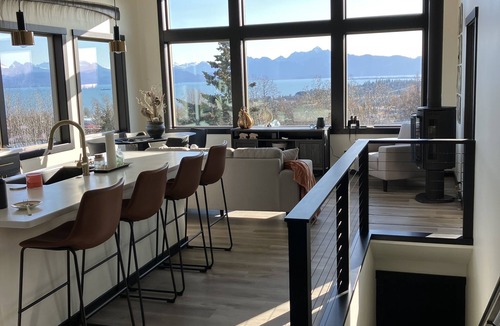 Kachemak House | Twin Moose Escape is close to town with views of Kachemak Bay and Homer Spit.