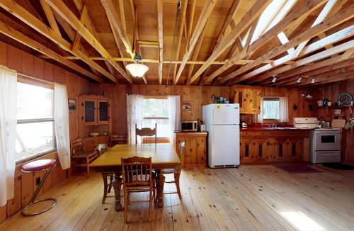 Northeast Somerset Cabin | Two dog-friendly, lakefront houses with a private beach, dock, & firepit